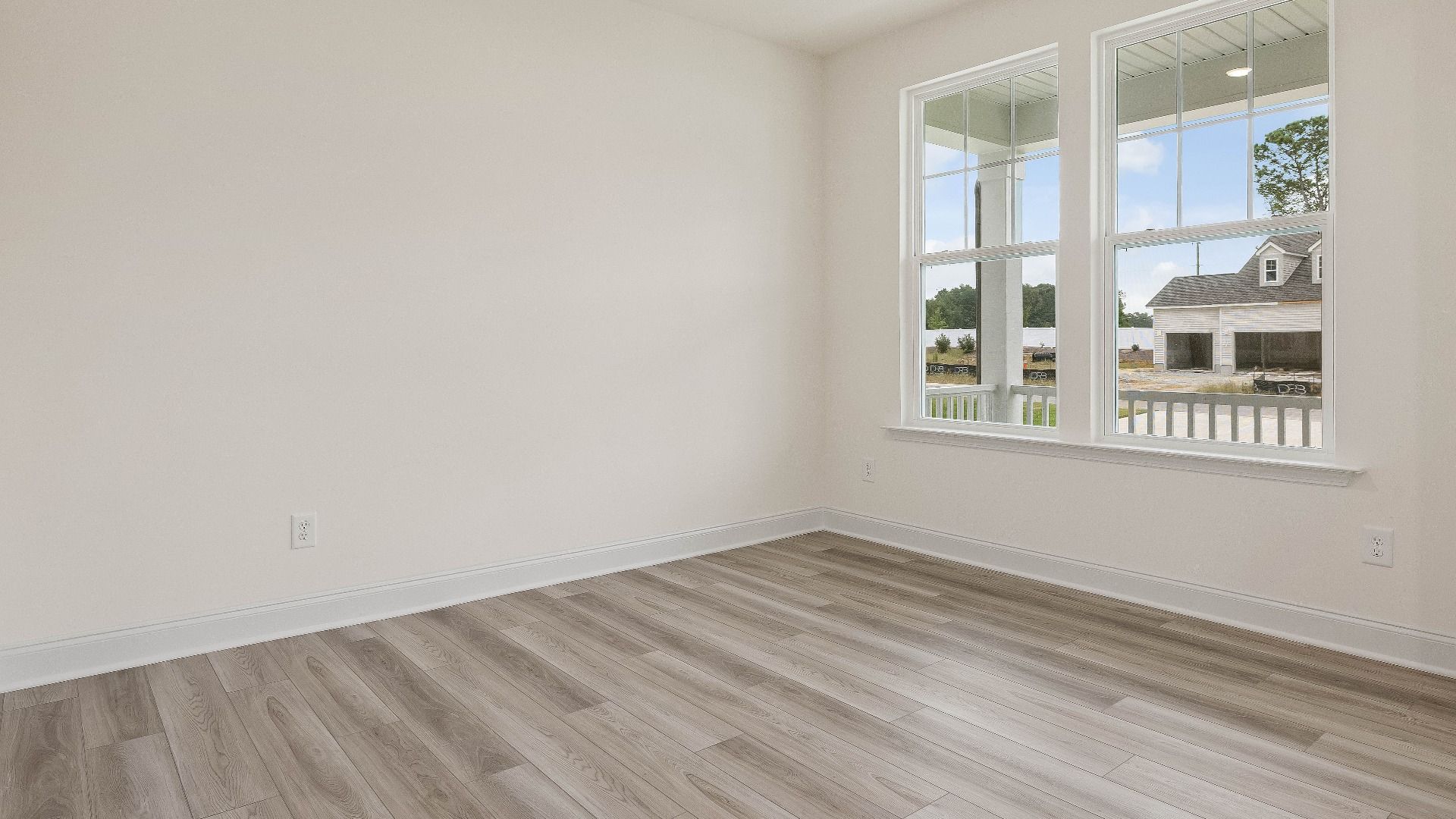 Stonehaven home plan flex space off of entry for home office, playroom or seating area