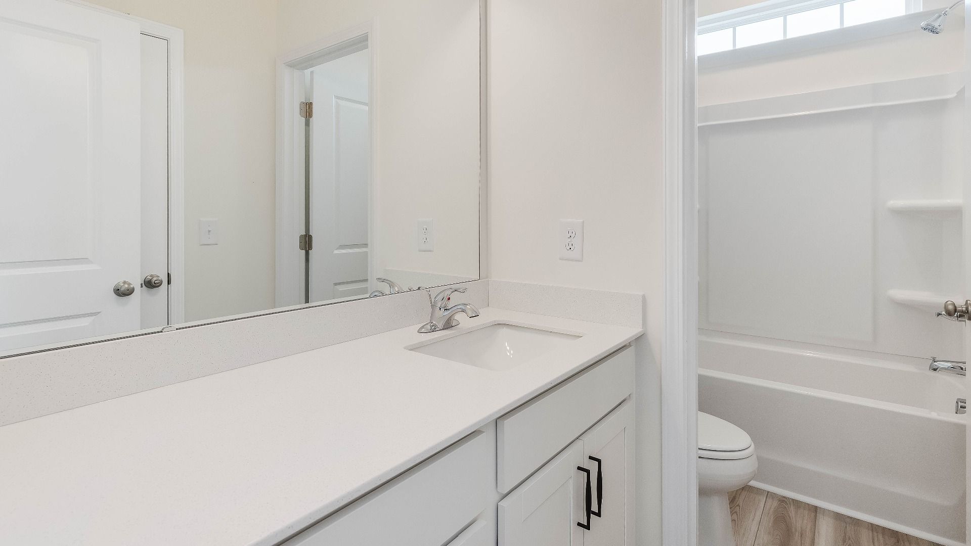 Stonehaven home plan with large vanity and shower