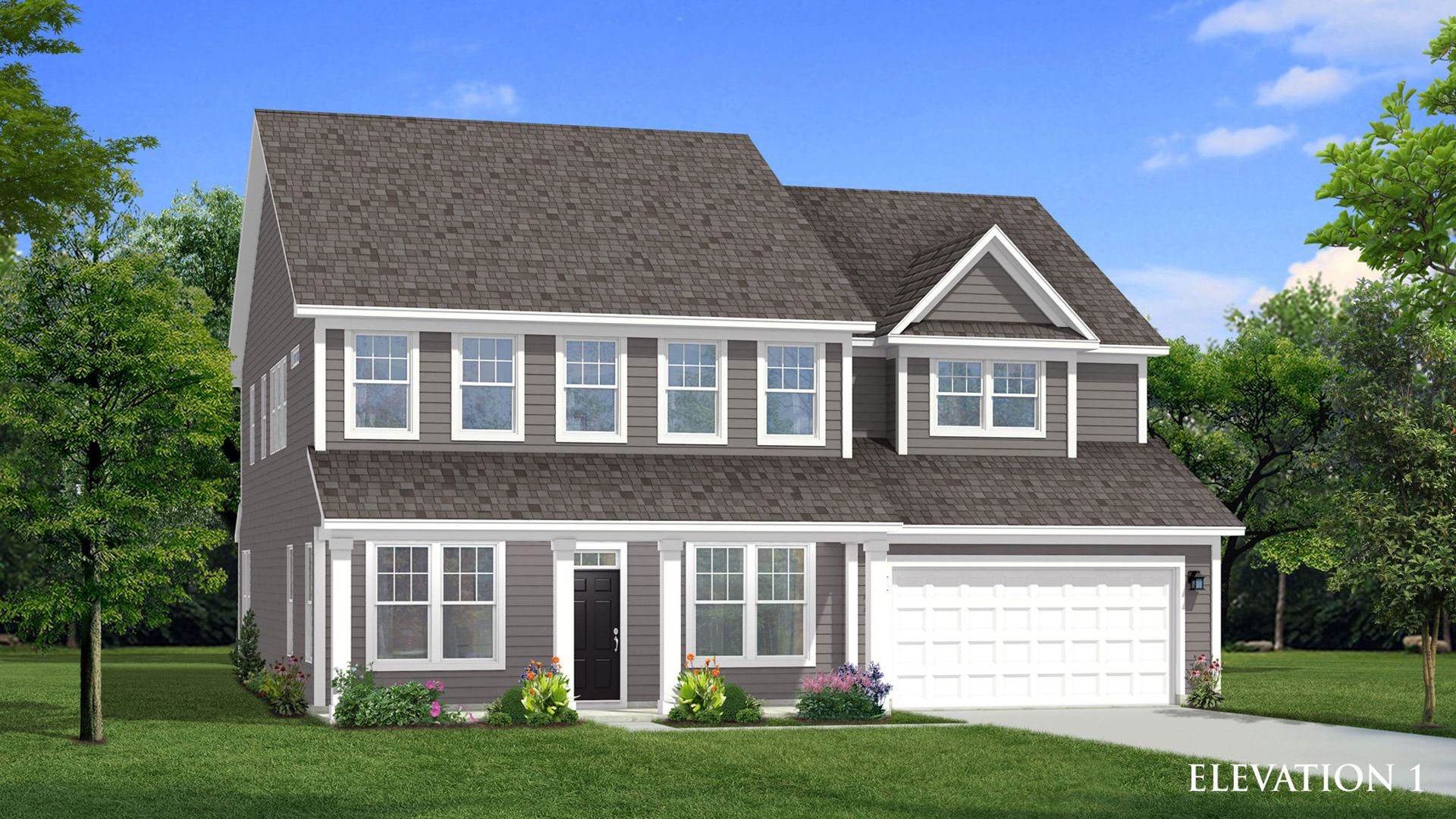 Elevation 1 rendering of the Stonehaven home plan by DRB Homes