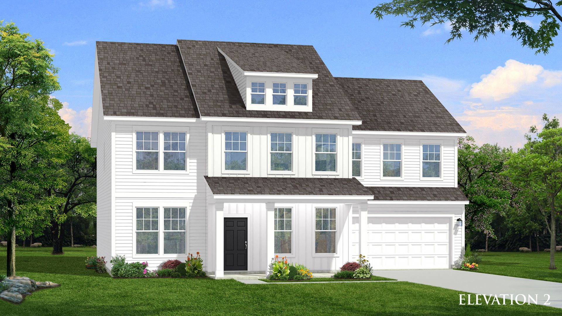 Elevation 2 rendering of the Townsend home plan by DRB Homes