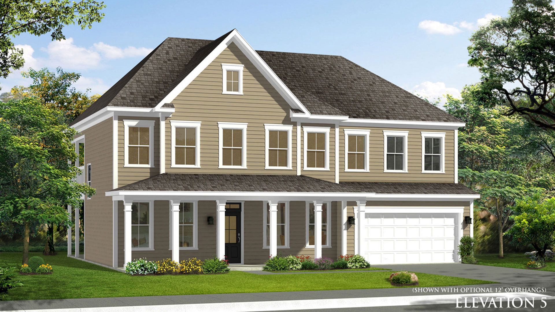 Elevation 5 rendering of the Stonefield home plan by DRB Homes