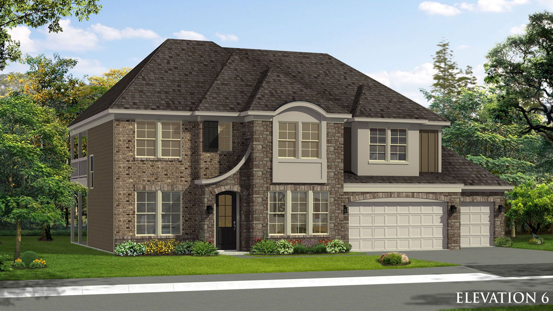 Elevation 6 rendering of the Stonefield home plan by DRB Homes