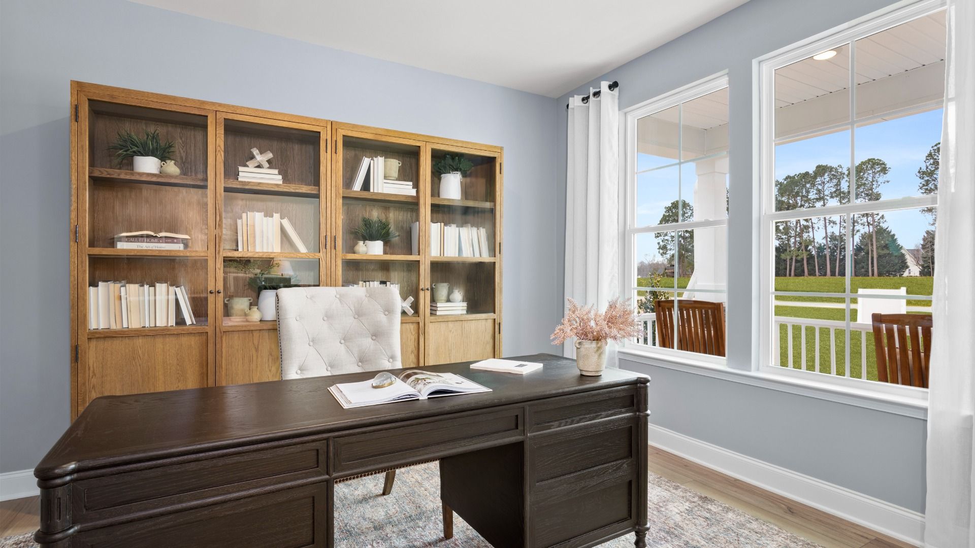 Stonefield home plan first floor study with french doors