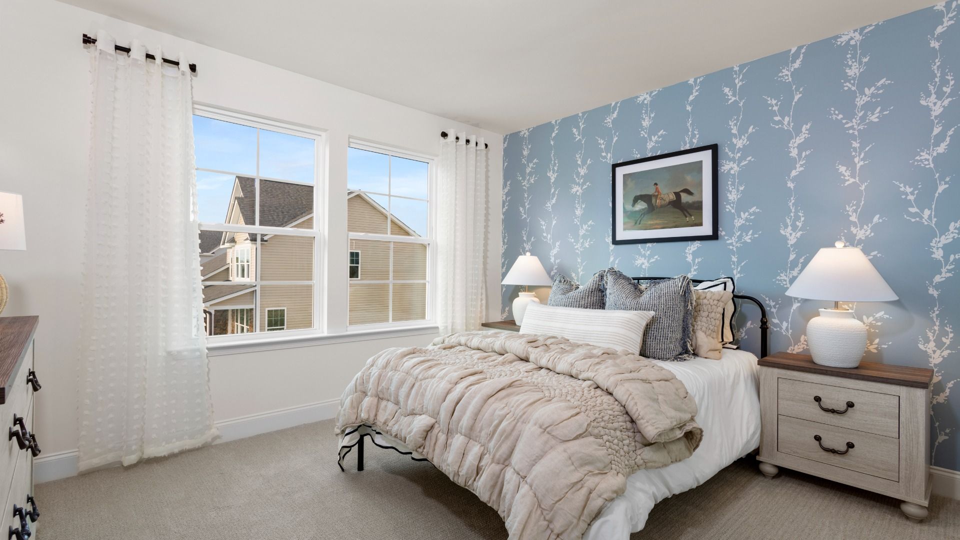 Stonefield home plan generously sized secondary bedroom with closet
