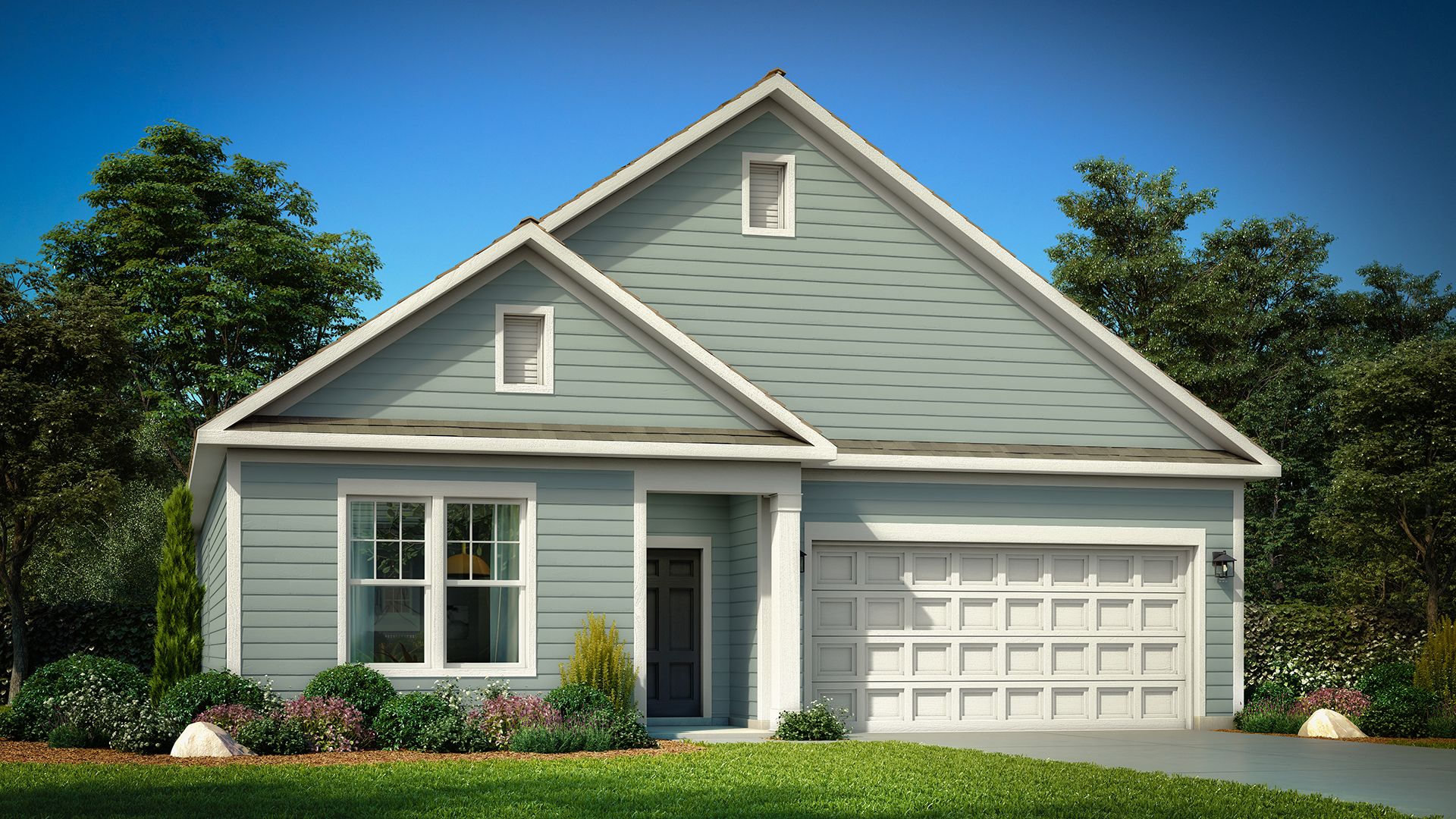 Elevation 1 rendering of the Pendleton home plan by DRB Homes