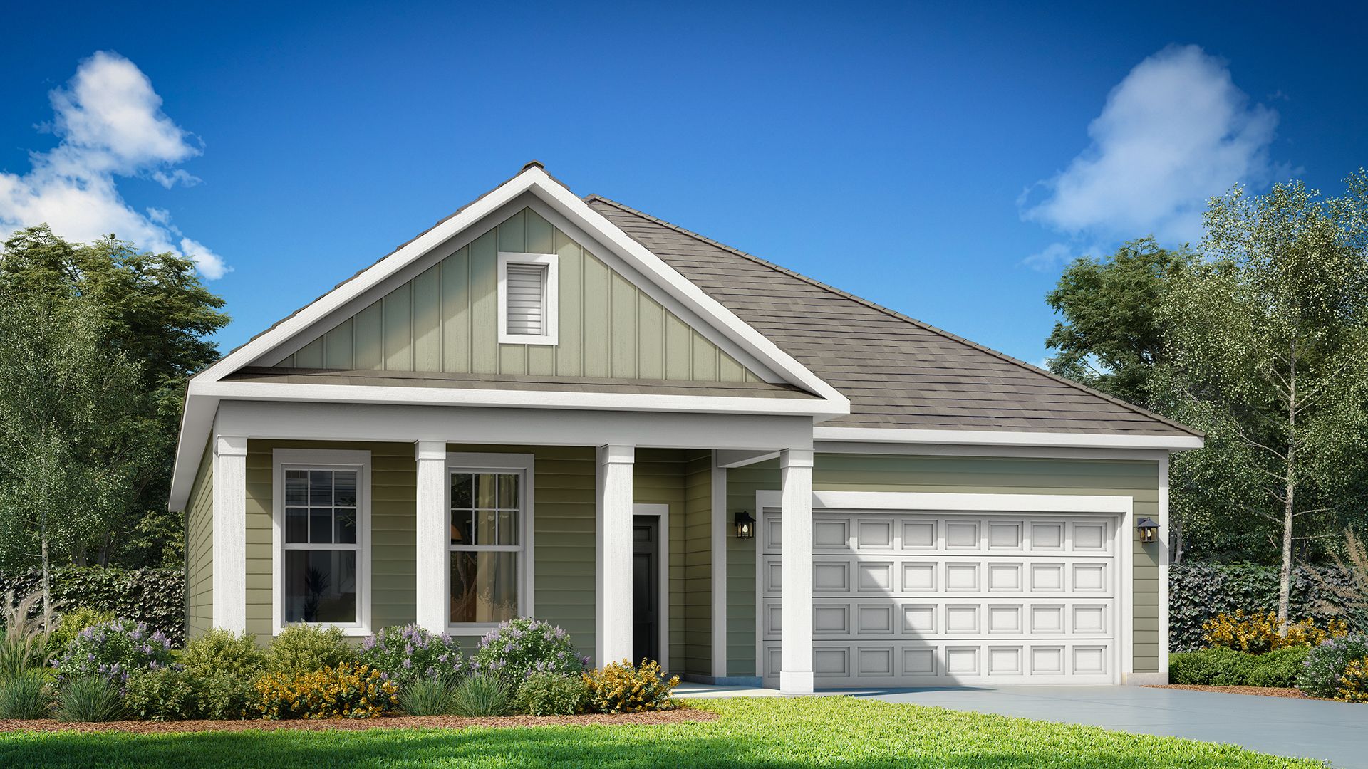 Elevation 2 rendering of the Pendleton home plan by DRB Homes