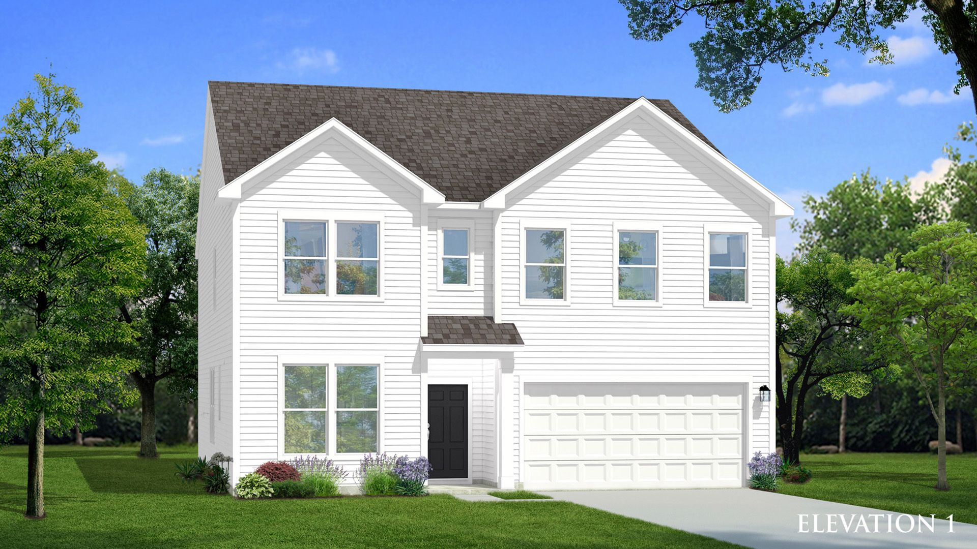 Elevation 1 rendering of the Wagener home plan by DRB Homes