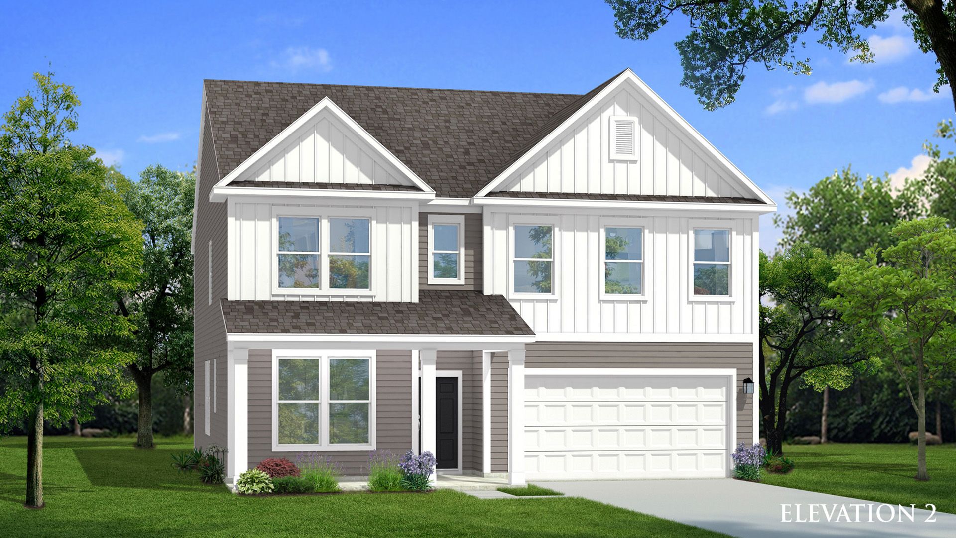 Elevation 2 rendering of the Wagener home plan by DRB Homes