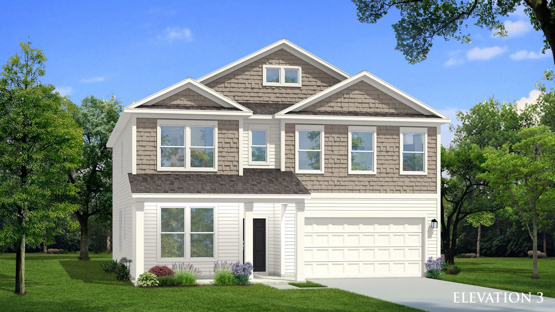 Elevation 3 rendering of the Wagener home plan by DRB Homes
