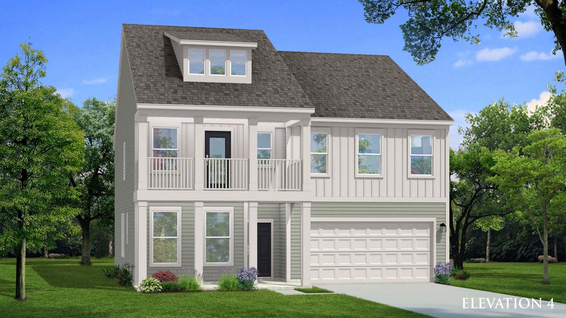 Elevation 4 rendering of the Wagener home plan by DRB Homes