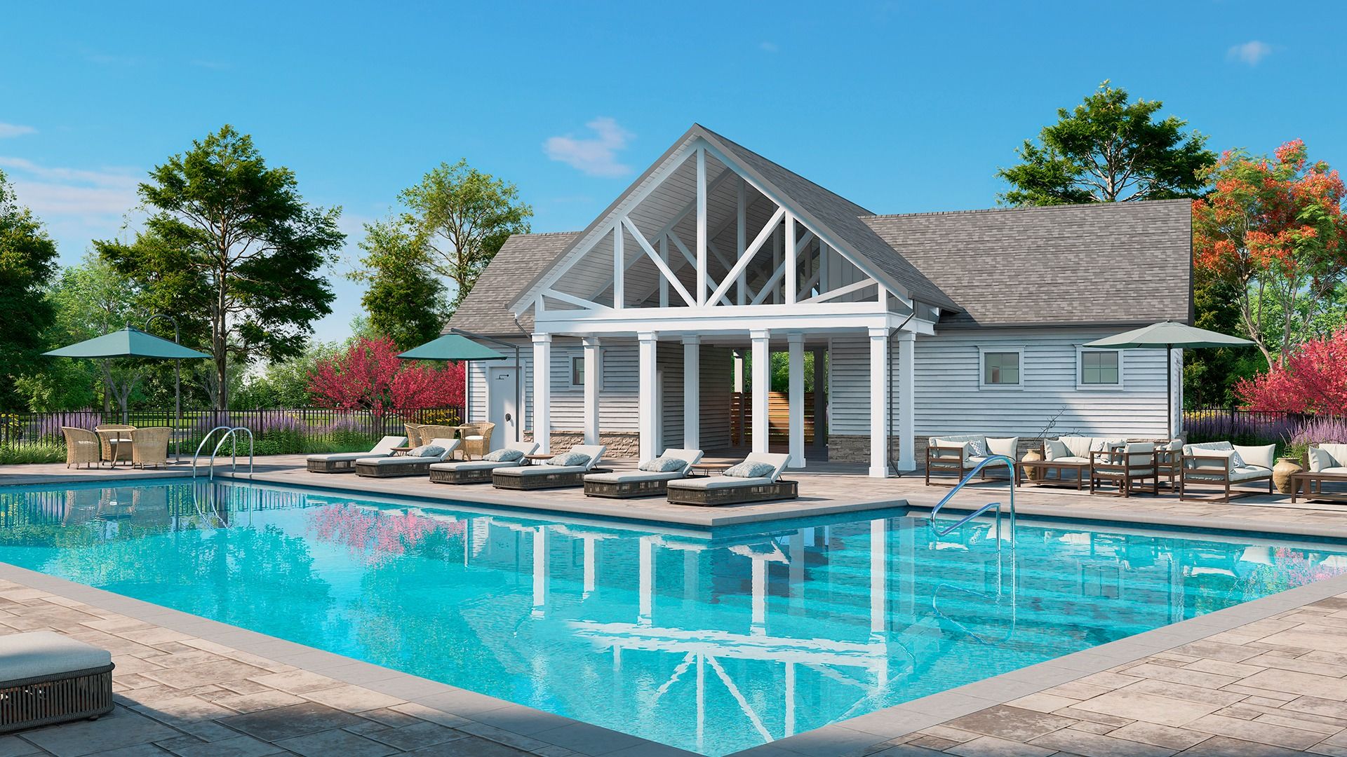 The future pool and clubhouse at Whispering Pines in Franklinton, NC.