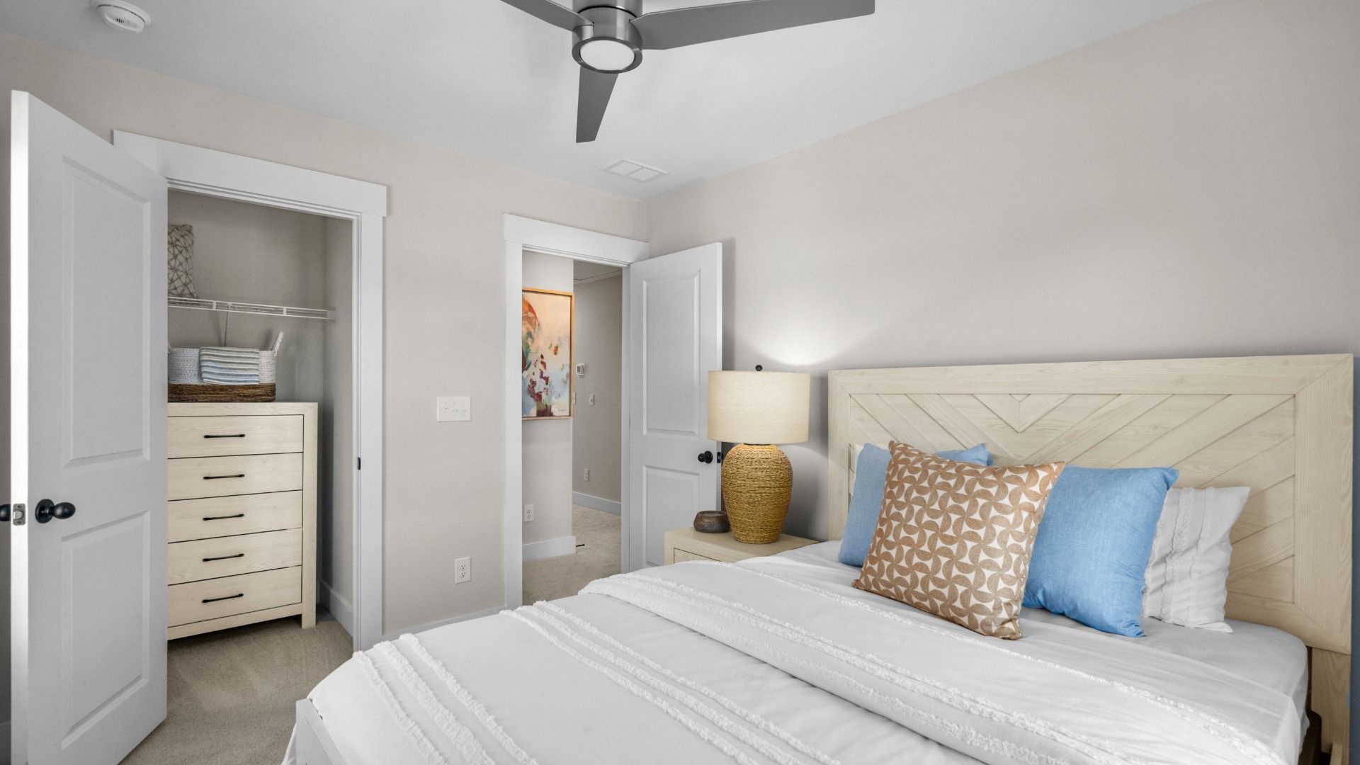 A cheerful Brookgreen secondary bedroom at Seabreeze—perfect for comfort, play, and rest.