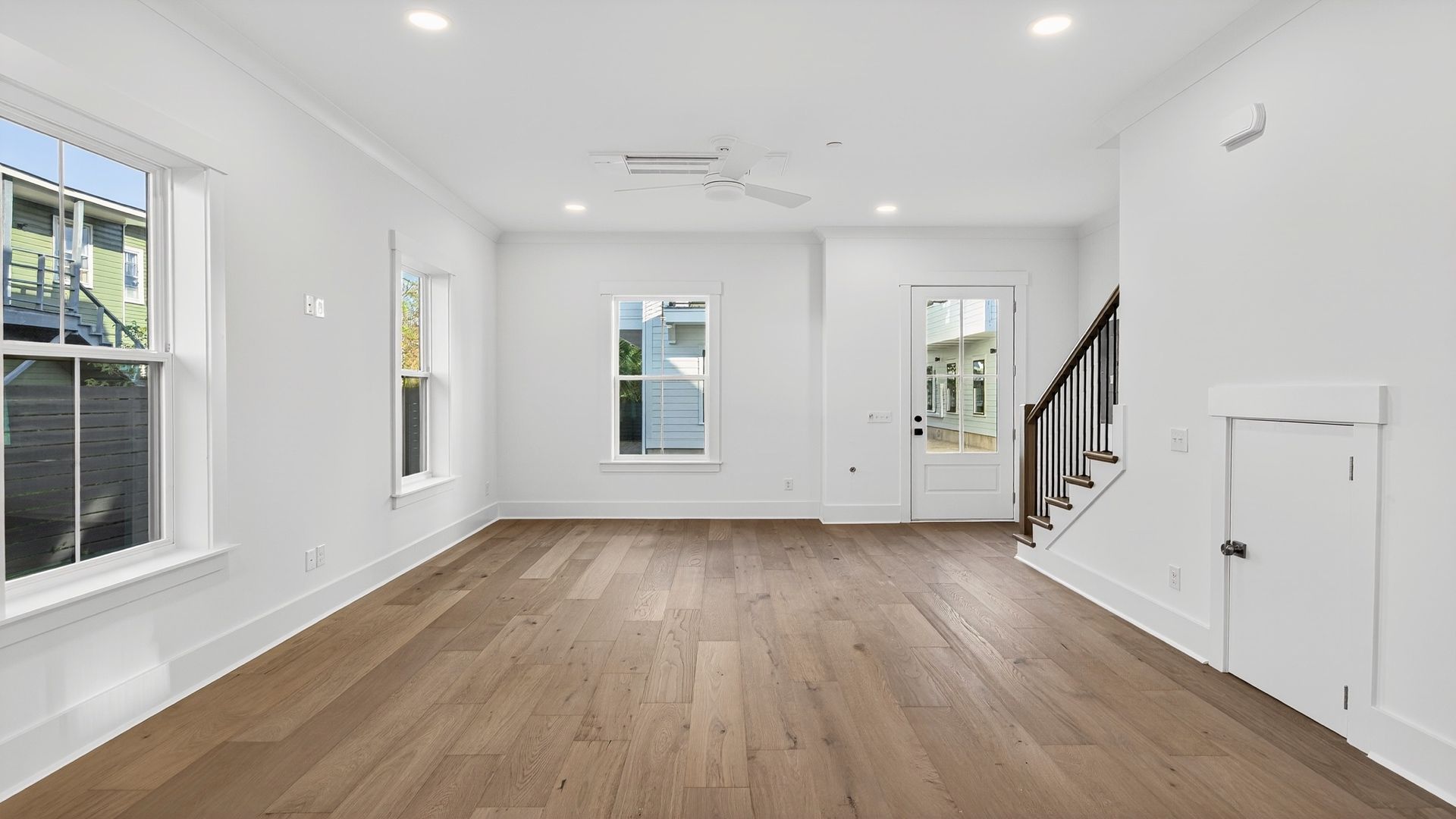 Open living area in the Seabrook home designed for comfort, natural light, and everyday living.