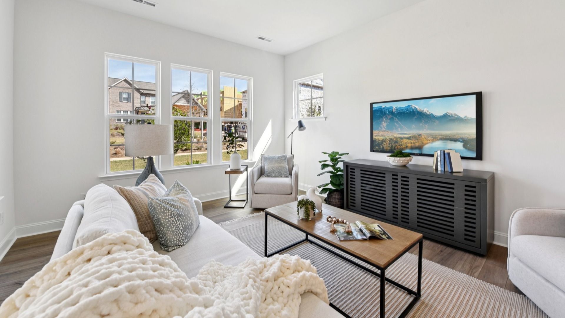 The Brentwood Plan by DRB Homes in The River District, Charlotte NC. - Living Area
