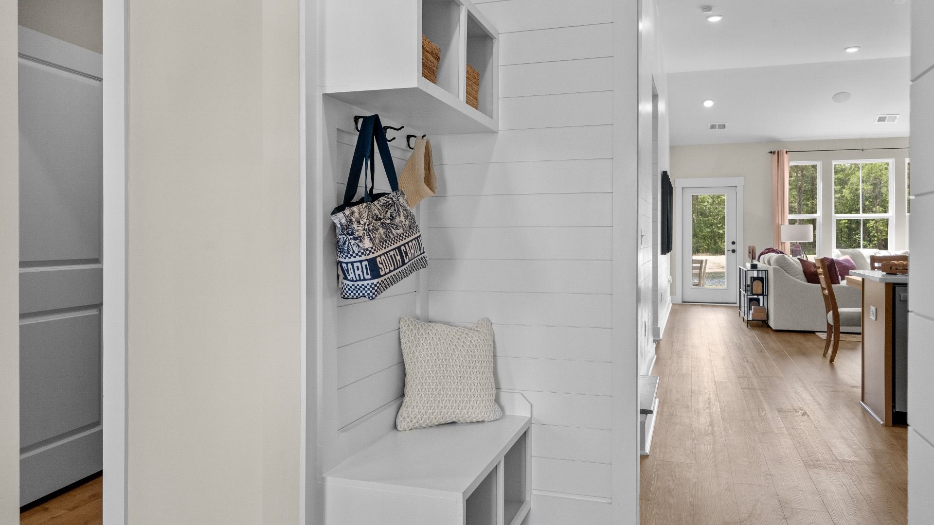 Convenient drop zone in the Summit home plan designed for everyday organization.