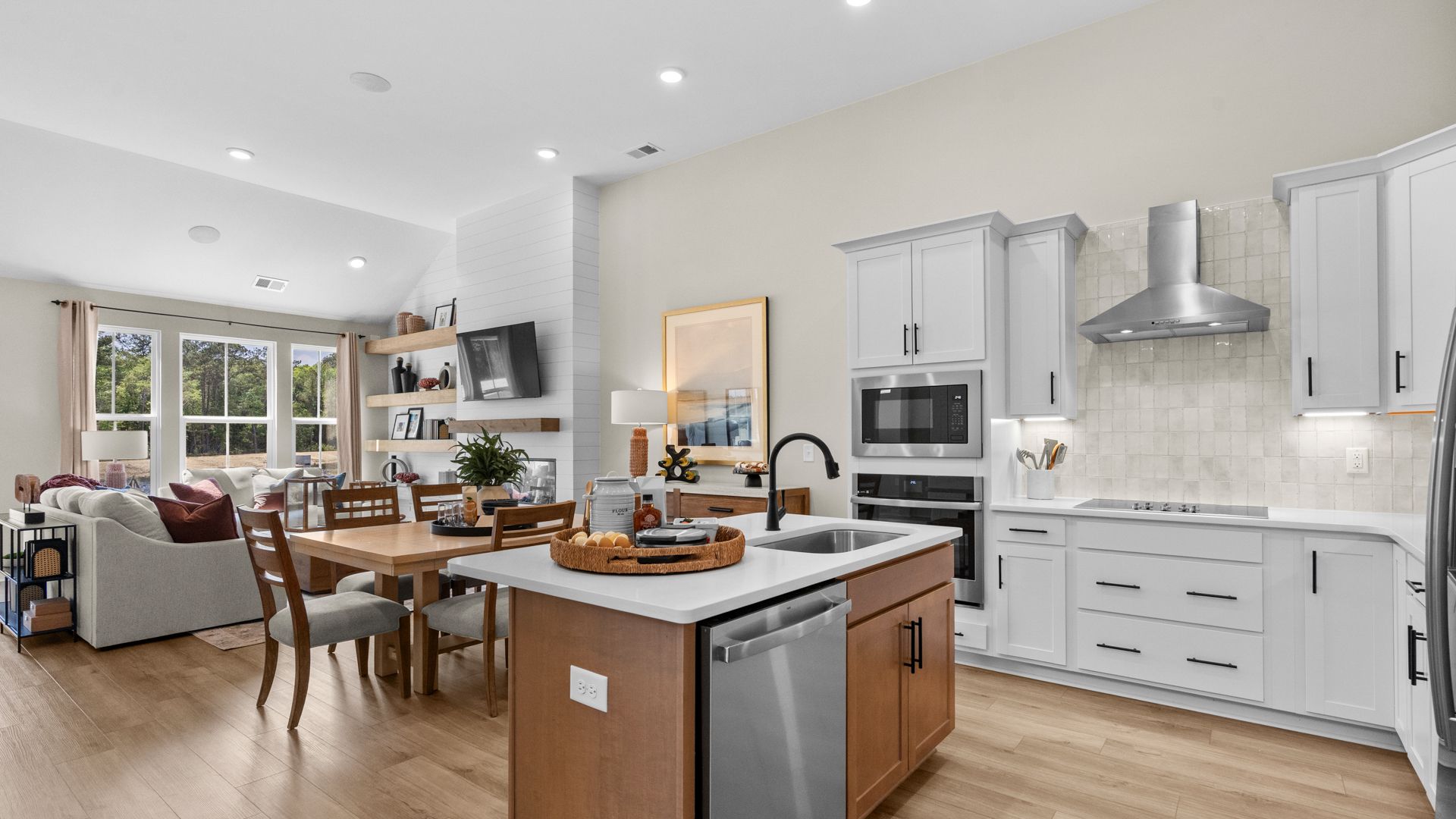 The Summit kitchen offers a large island and open flow for daily living.