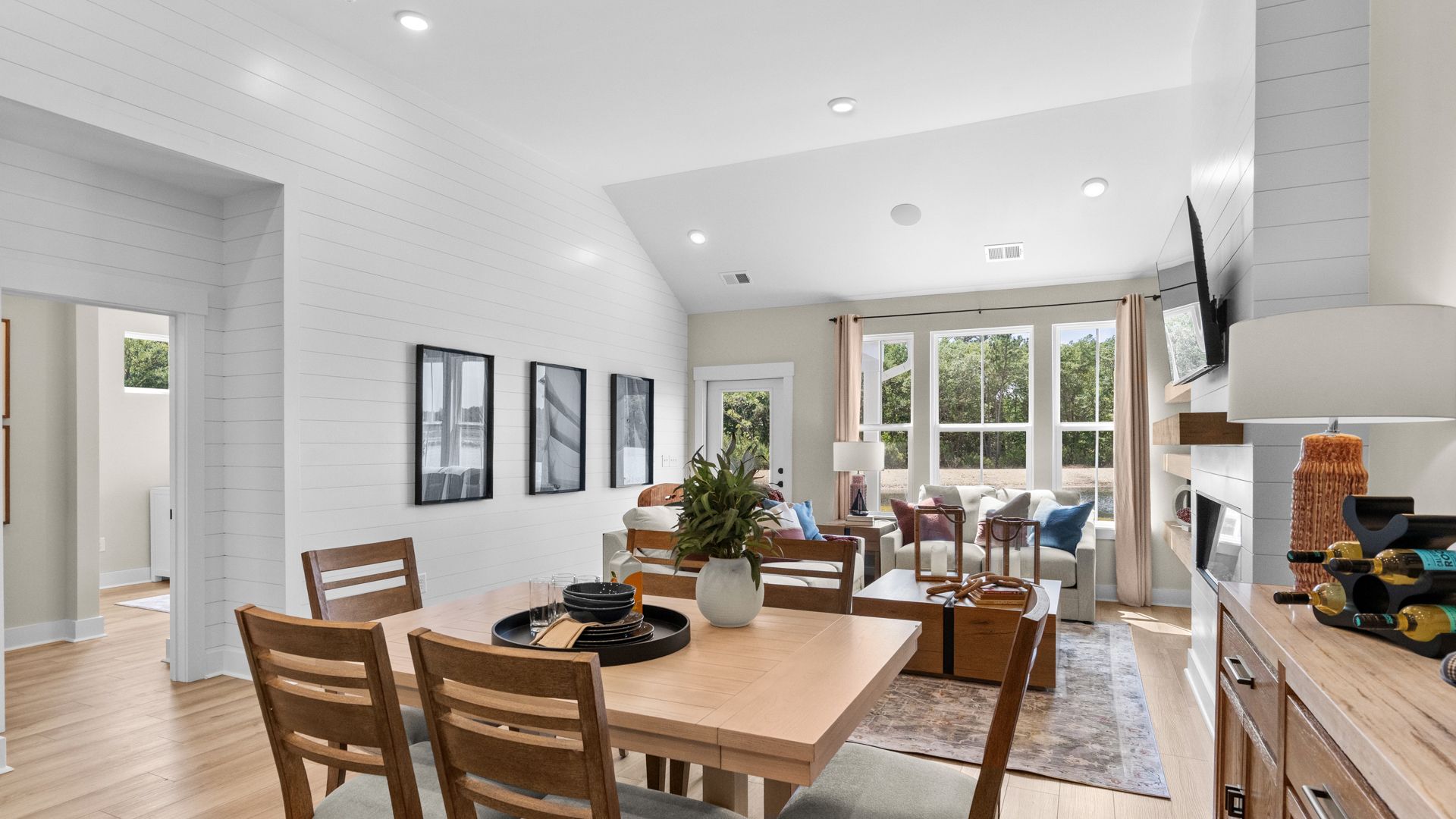Dining area in the Summit home plan with open-concept design and natural light.