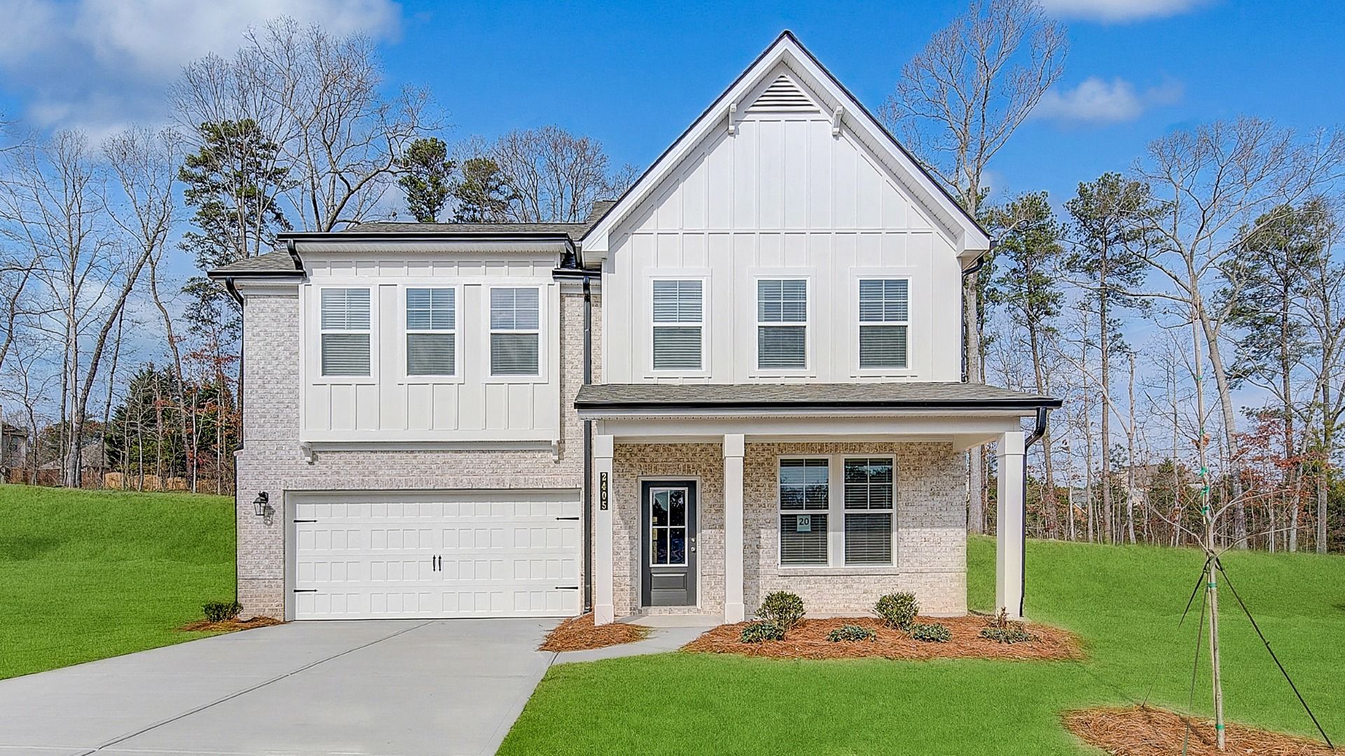 Stylish Wagener new single family home construction with two-car front entry garage in Lawrenceville, GA.
