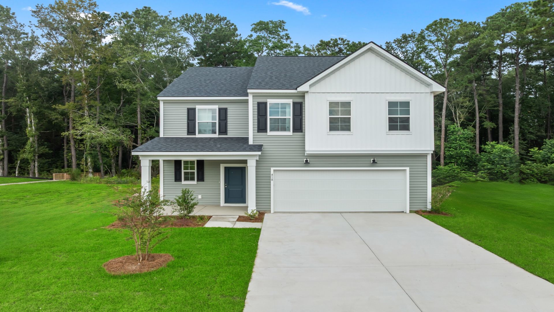 Front view of the Pritchard Elevation 5 in Creekside at Andrews, Summerville SC