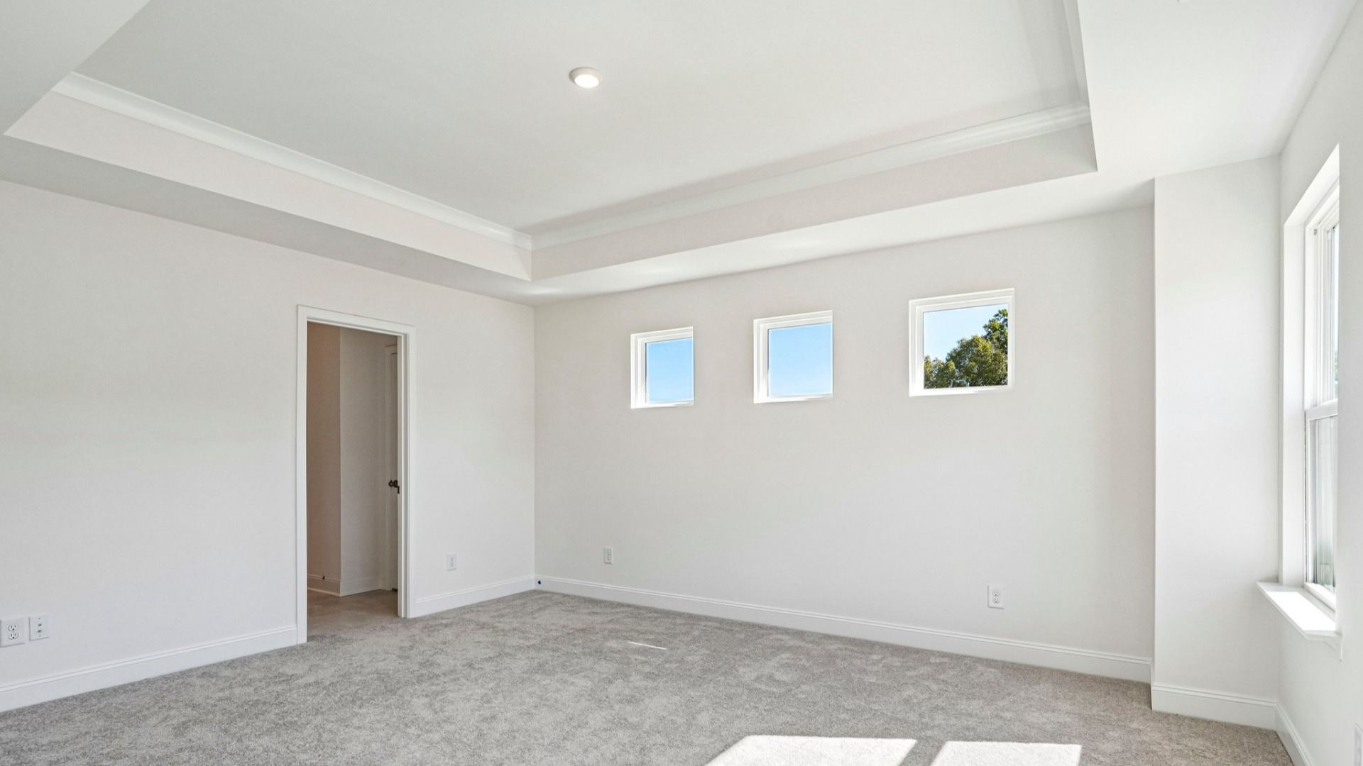 The Jasmine Plan by DRB Homes in Farms at Bellingham in Mooresville NC - Primary Bedroom with tray ceilings