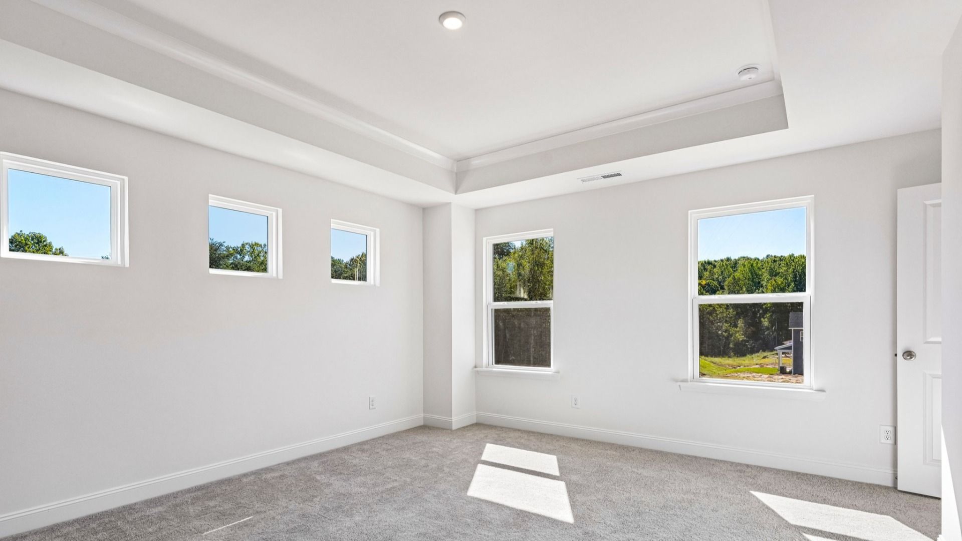The Jasmine Plan by DRB Homes in Farms at Bellingham in Mooresville NC - Primary Bedroom with tray ceilings