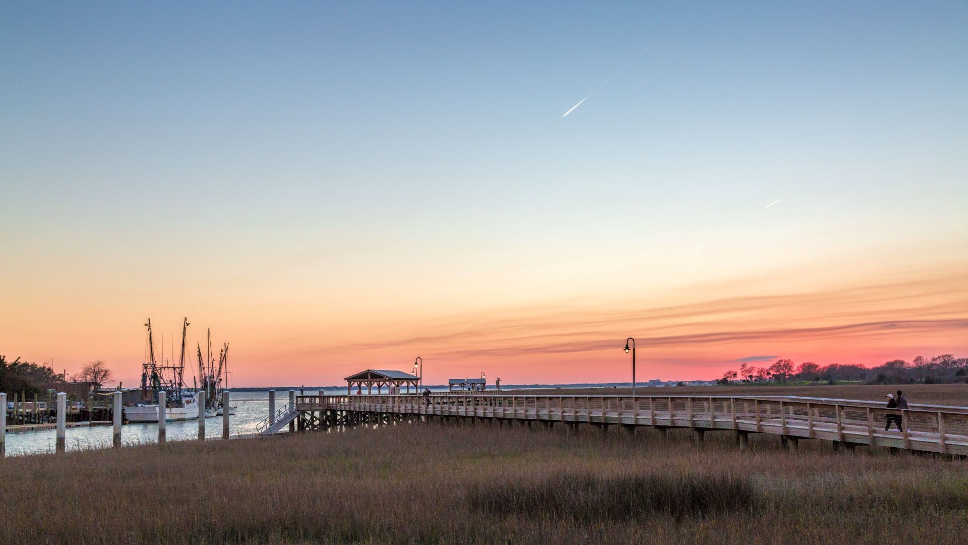 Sunset on the boardwalk