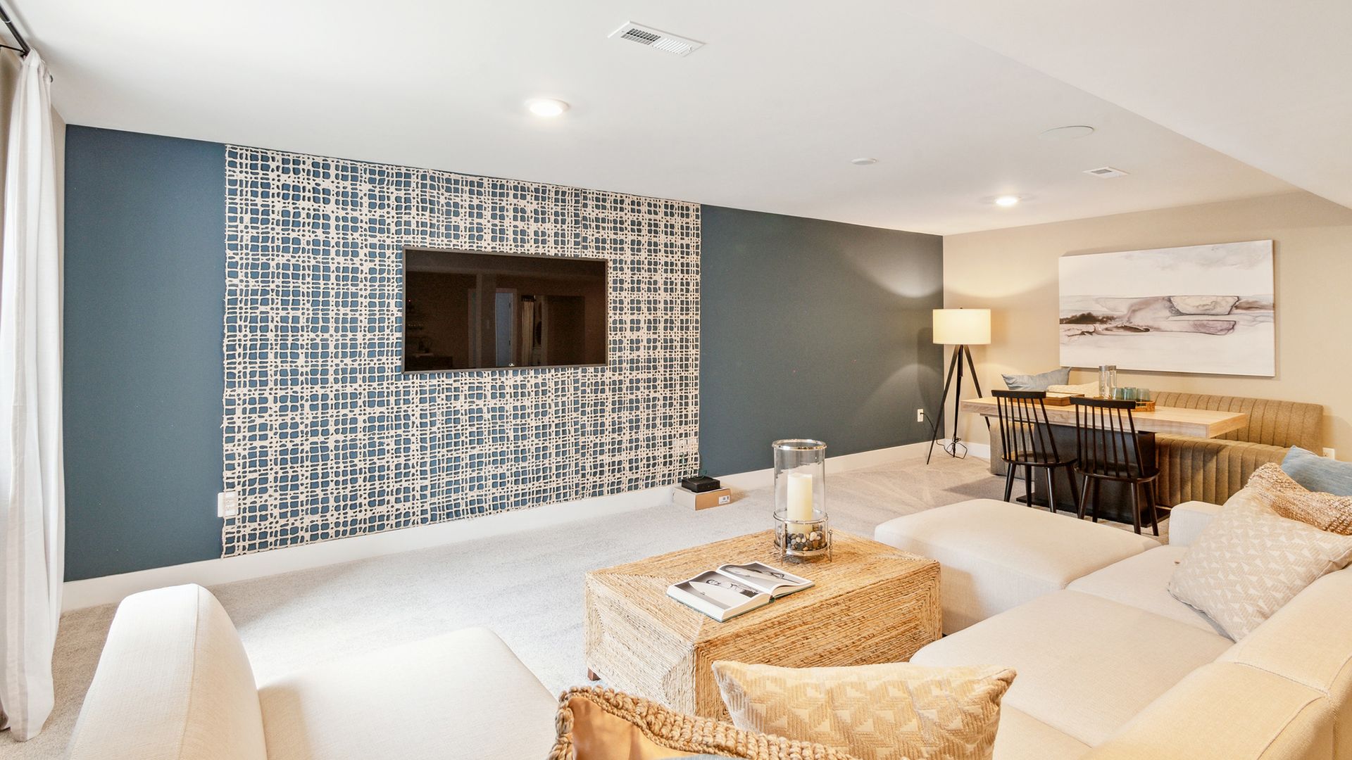 Recreation Room in the Finished Basement