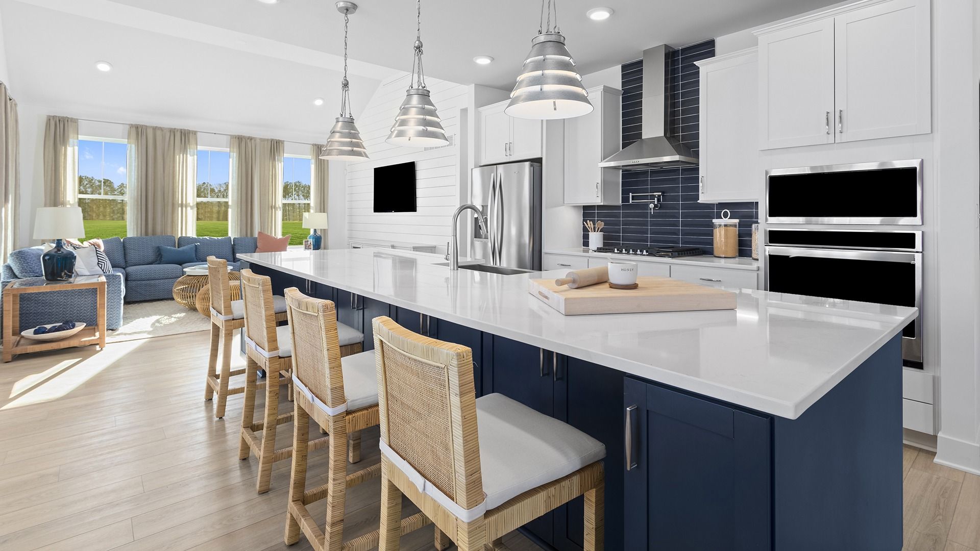 Chef's Kitchen with Quartz Countertops in the St. Kitts model at Wetherby