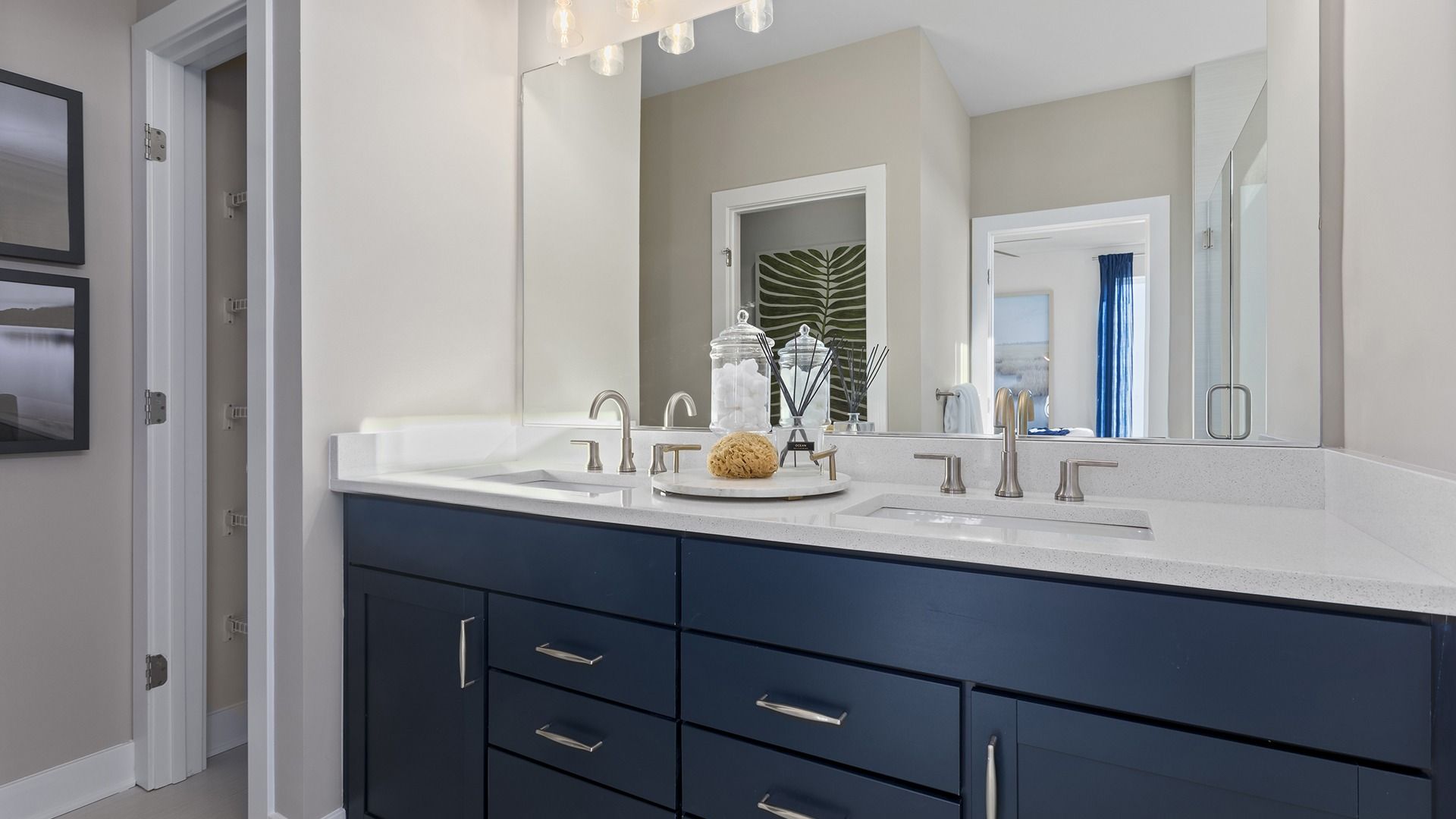 Private Owner’s Bath with a Dual Sink Vanity in the St. Kitts model at Wetherby