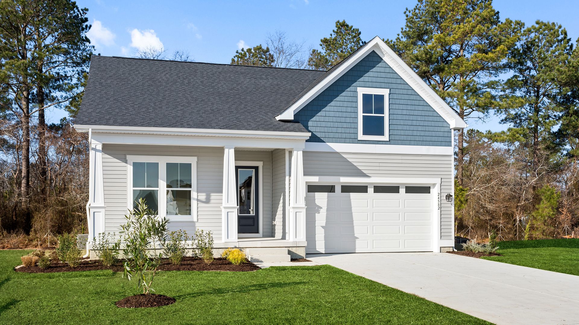 Aloha Single Family Home Design Exterior at Wetherby in Millsboro, DE