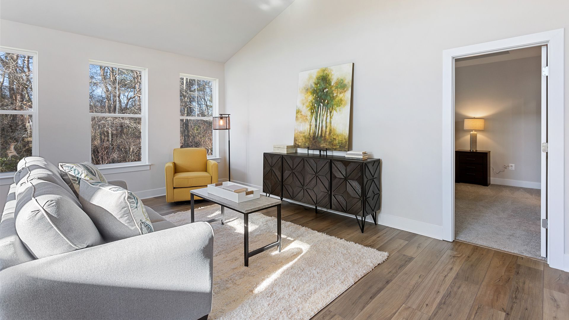 Gather in the Family Room off the Kitchen in the Aloha at Wetherby in Millsboro, DE