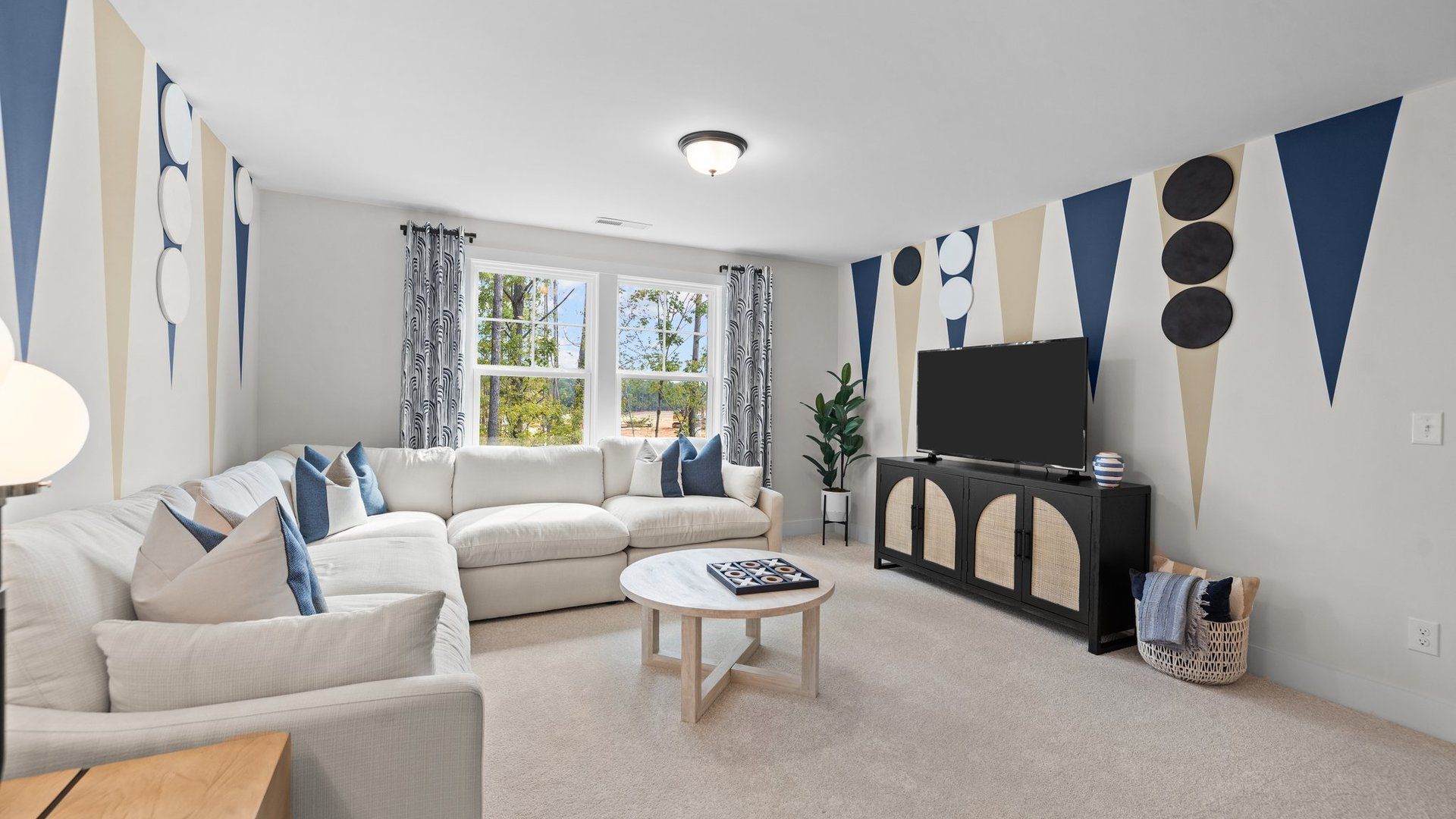 Spacious Multi-Use Loft with large windows, plush carpet, and premium finishes, in Lakeside Glen, York, SC