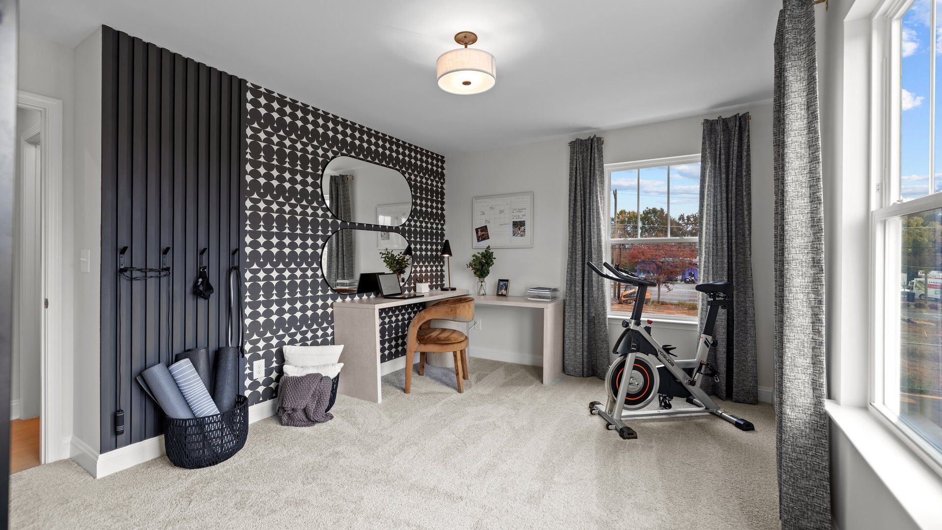 Flexible multi-purpose bedroom room with large windows, in the new Adaline Design by DRB Homes Charlotte, NC