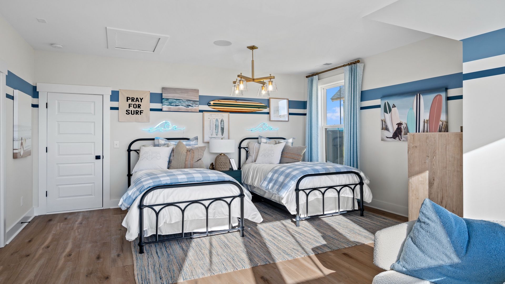 The Beaufain model in Midtown at Nexton by DRB homes offering a bonus level with open guest room and entertaining space