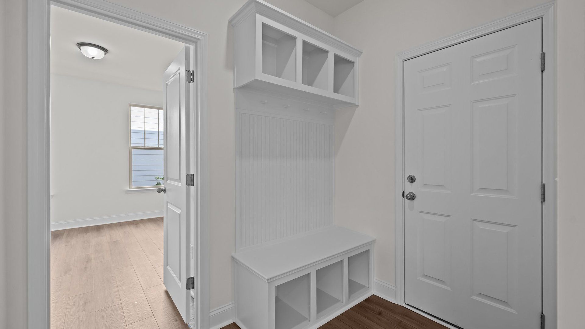 Norris Design conveniently located drop zone. At Lakeside Glen by premier builder DRB Homes in York, SC.