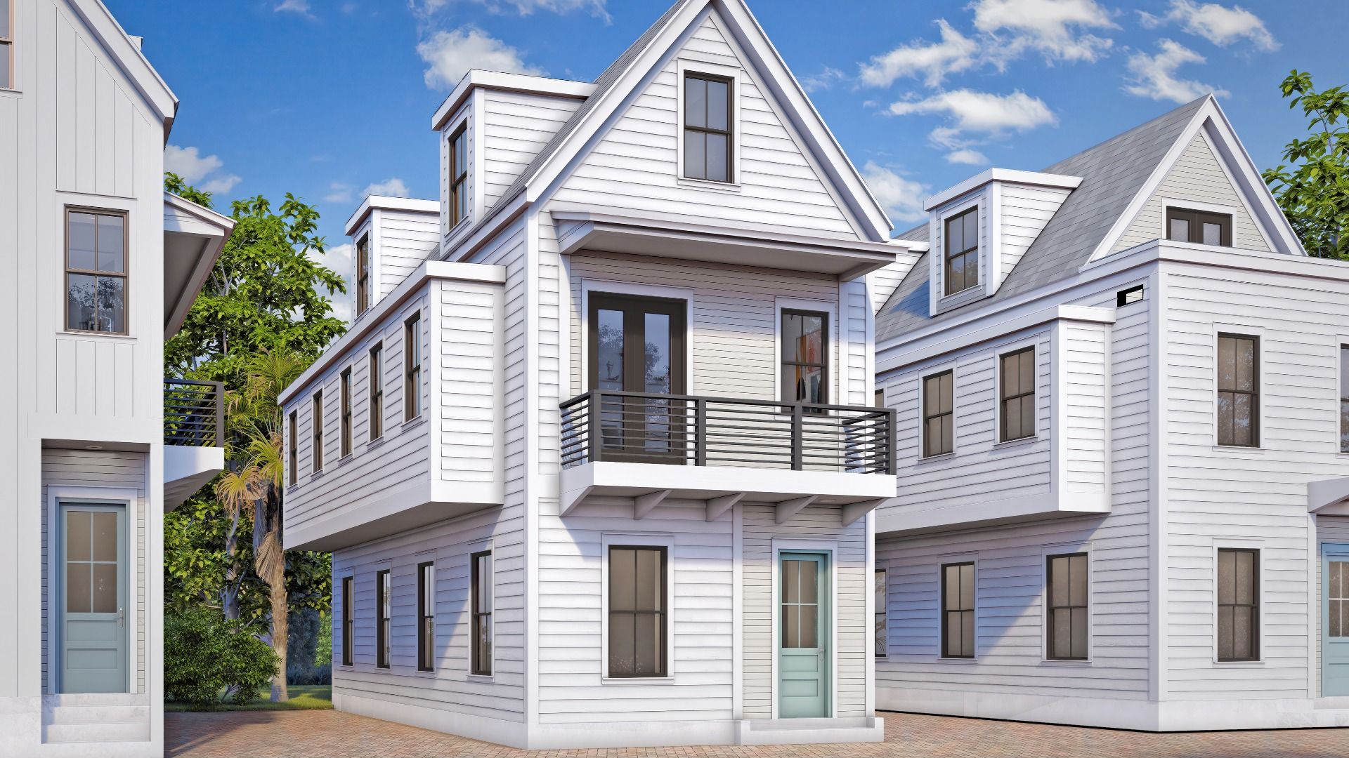 The Sullivan home plan at Grants Court features classic Charleston-inspired architecture and modern living spaces.