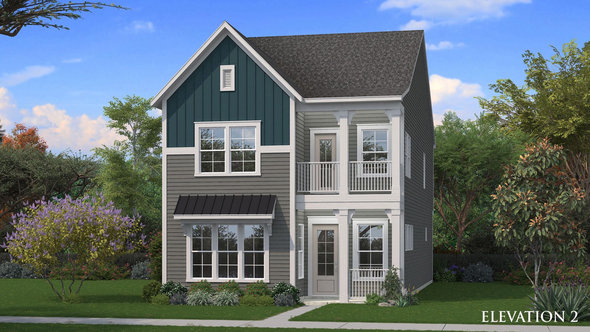 The Brentwood Design by DRB Homes. New Homes For Sale in Charlotte, NC- Elevation 2