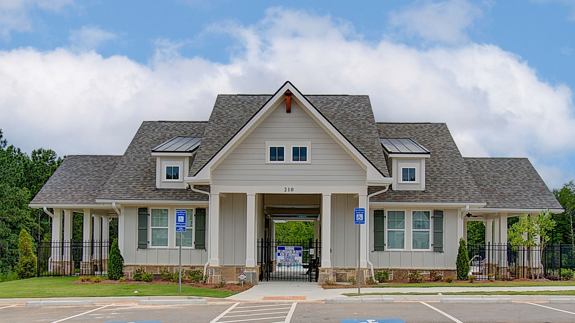 Poolside community cabana at Kingston in Locust Grove, GA.