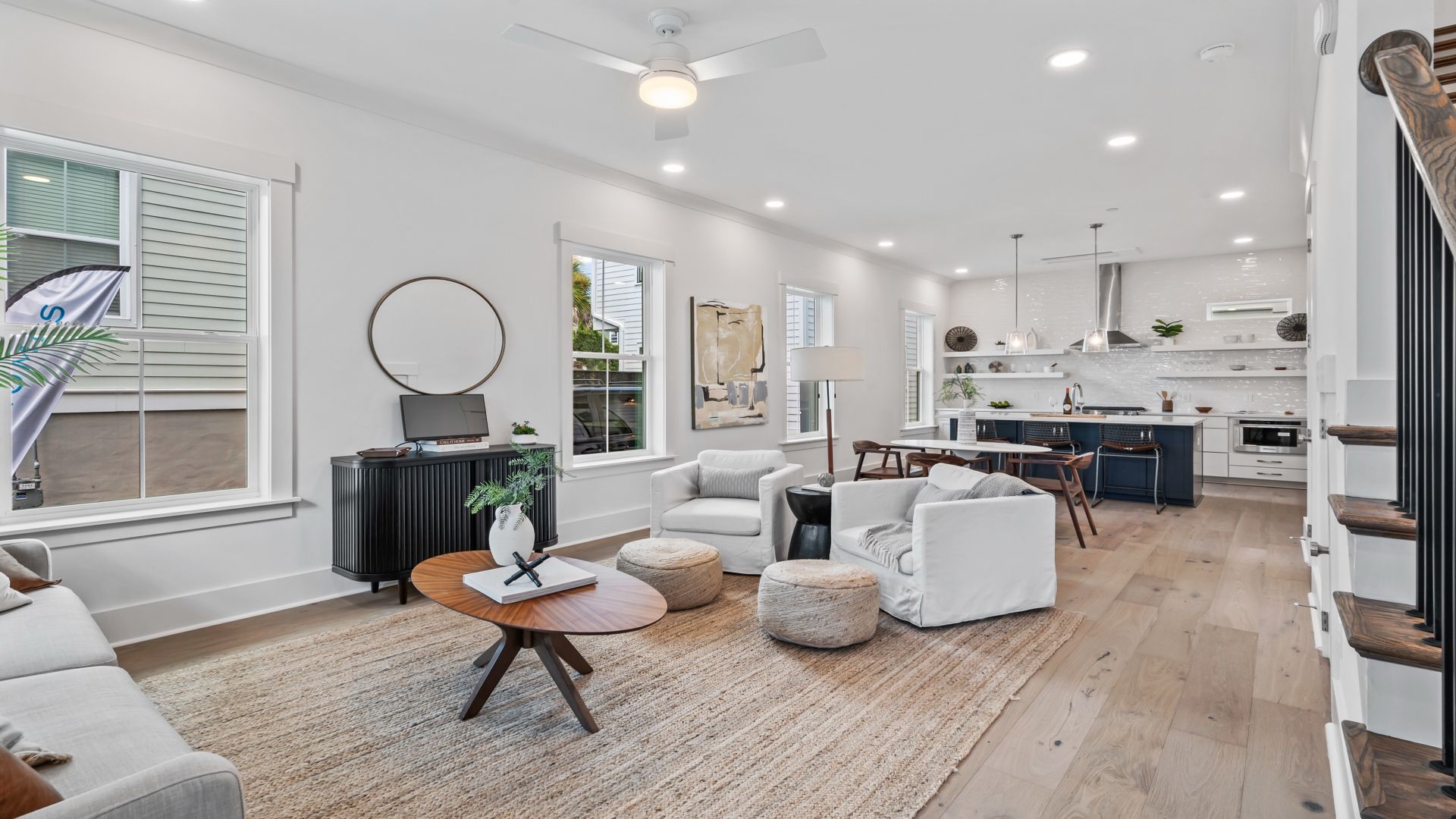Beautifully designed living room in the Sullivan home plan with comfortable gathering space and stylish finishes.