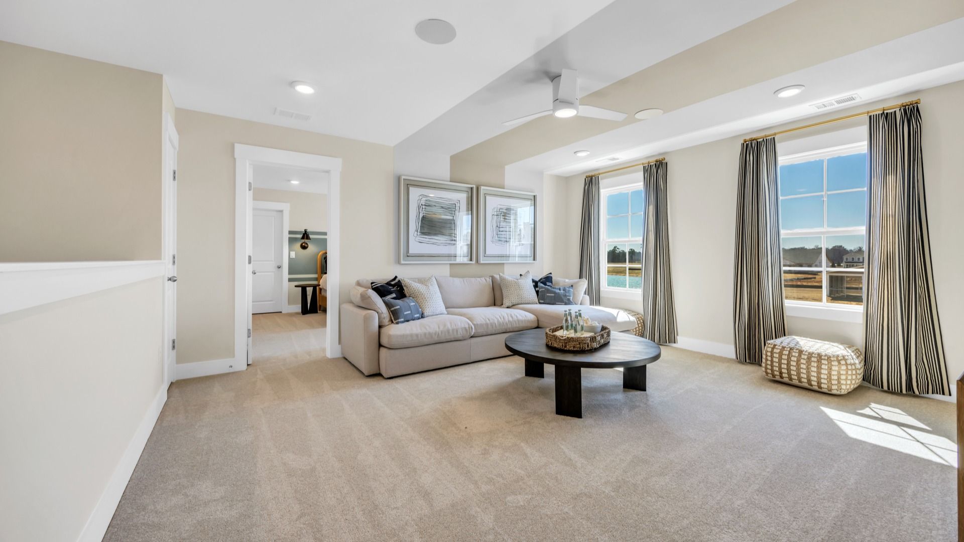 Upstairs open loft area for a game room or extra space.