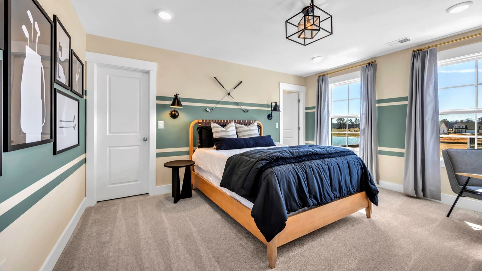 Secondary Bedroom with lots of natural light at Chestnut Farms near Myrtle Beach.