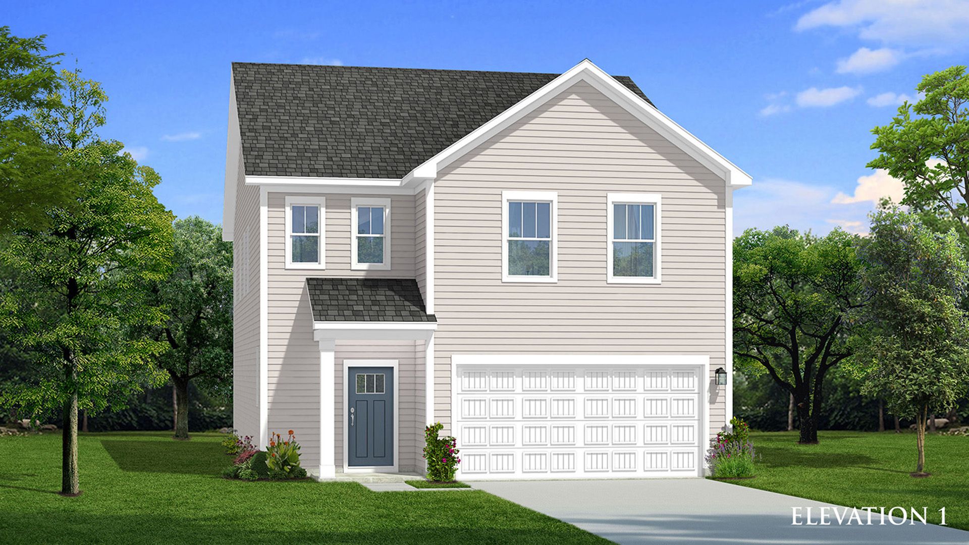 Elevation 1 of the Neroli plan by premier builder DRB Homes in Charlotte, NC
