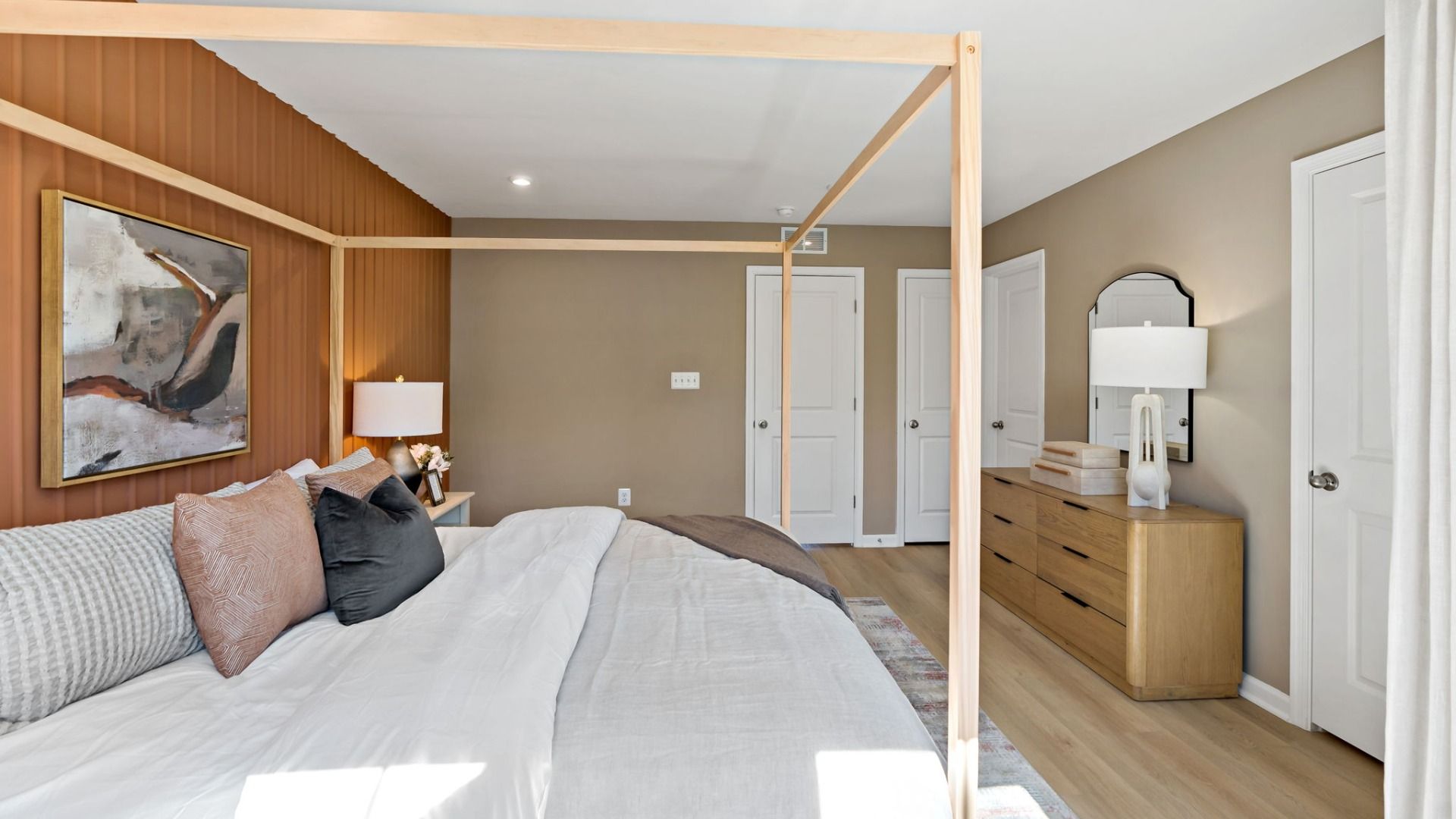 Relax in the owner’s suite, complete with a connected walk-in closet and private bathroom.