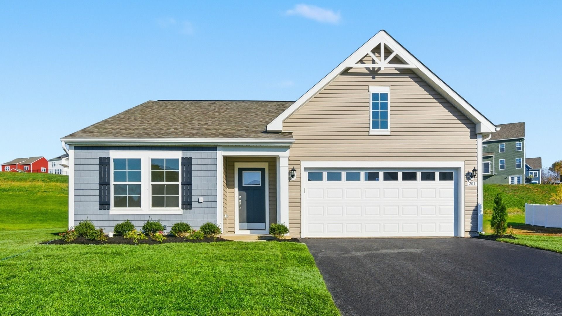 The Edgewood II floor plan with exterior elevation 3 with inviting curb appeal.