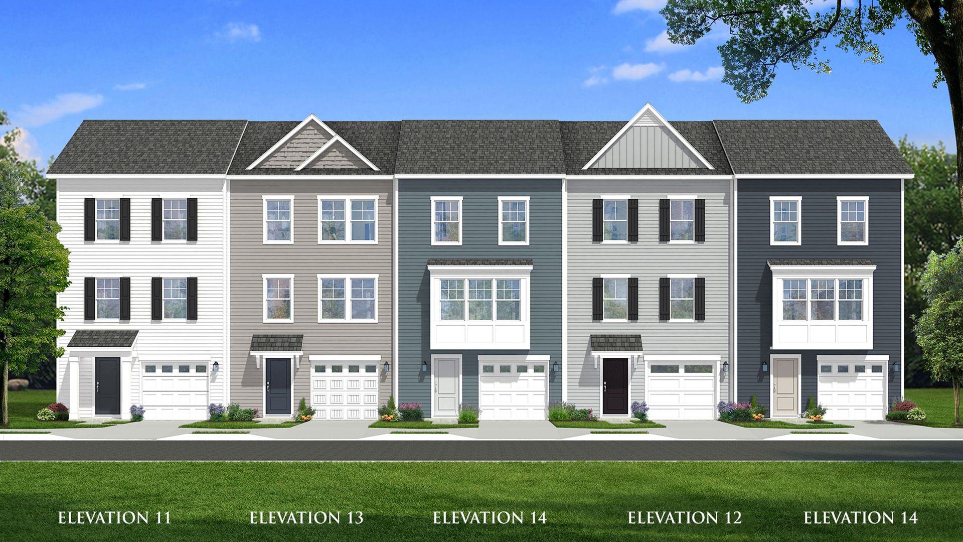 Exterior Elevations 11-14 of the York II