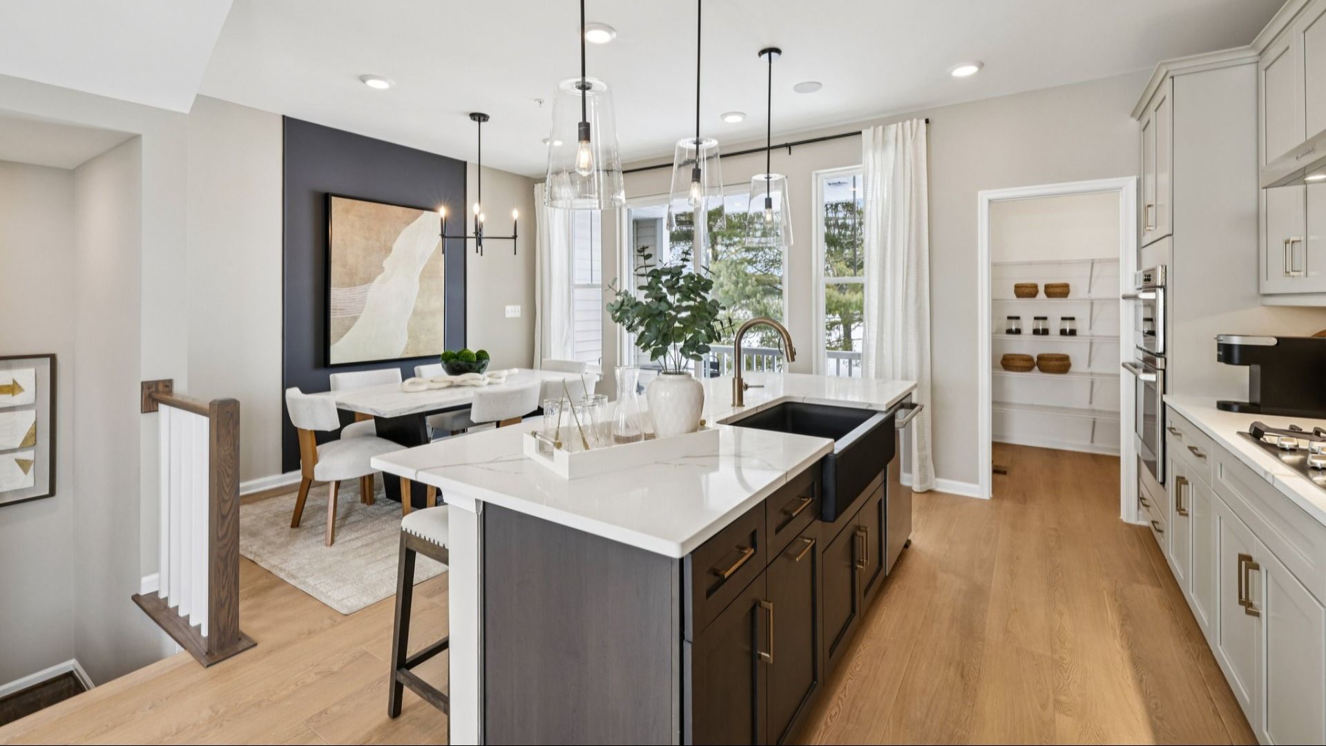 Large Center Island Kitchen and Dedicated Dining Room at Park Place at Ballenger