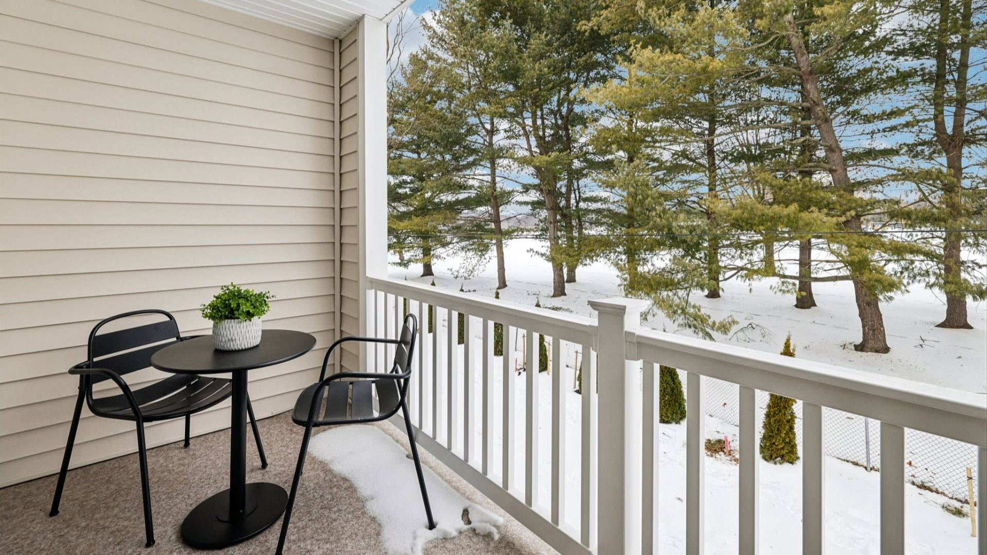 The Bradford model Terrace overlooking Ballenger Creek Park and offering an optional fireplace