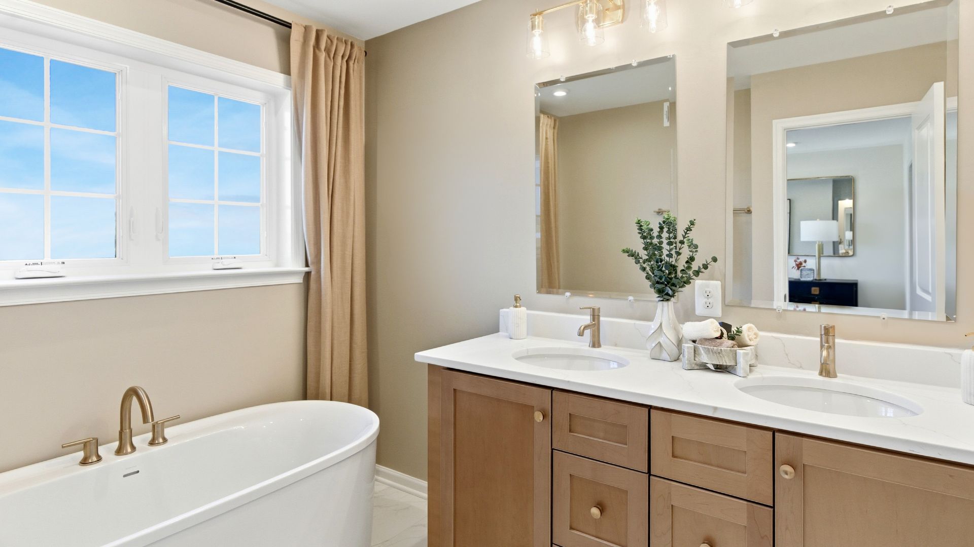 Second Floor Owner's Bath with Standalone Tub