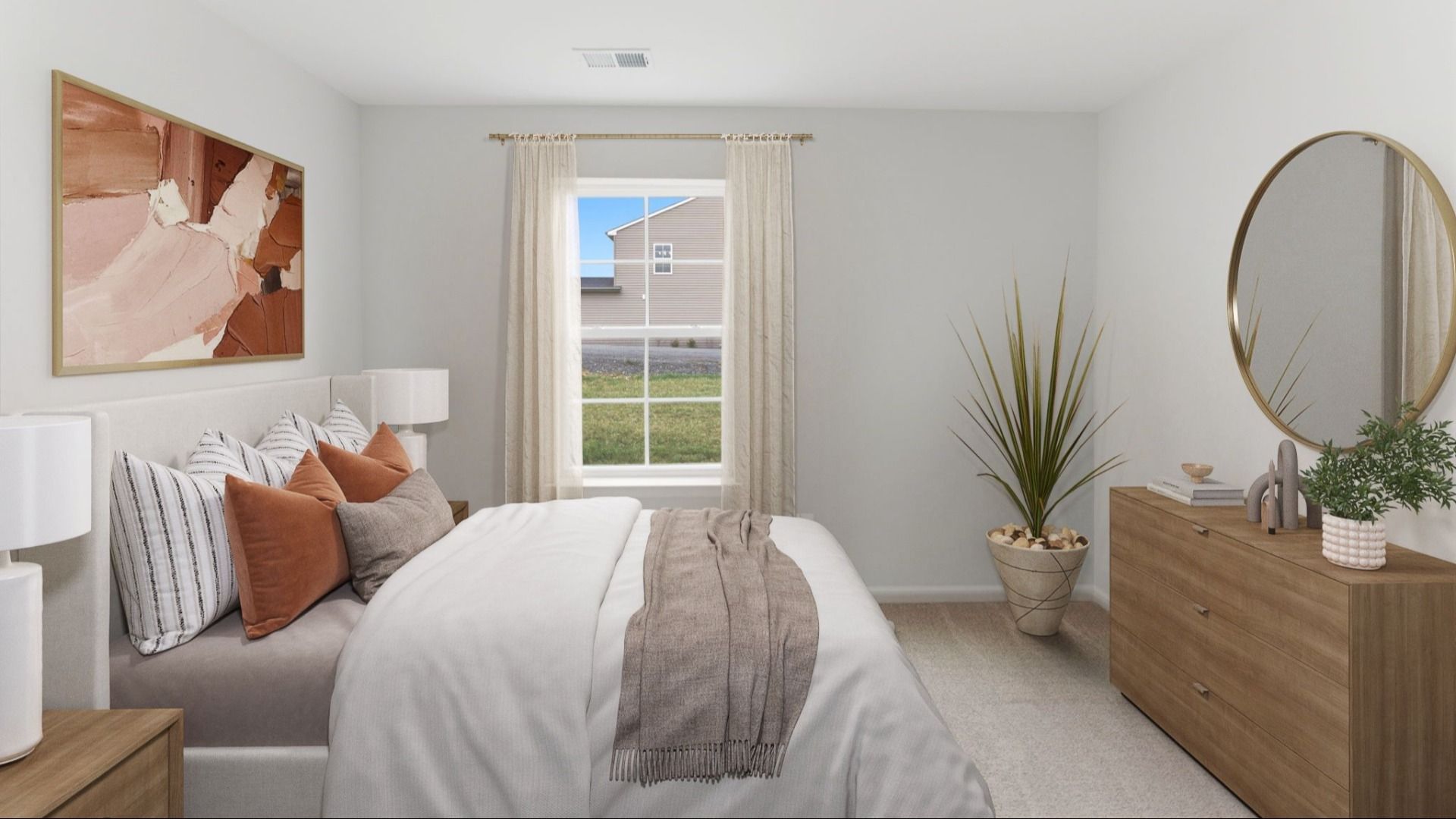 Virtually Staged Secondary Bedroom of the Edgewood