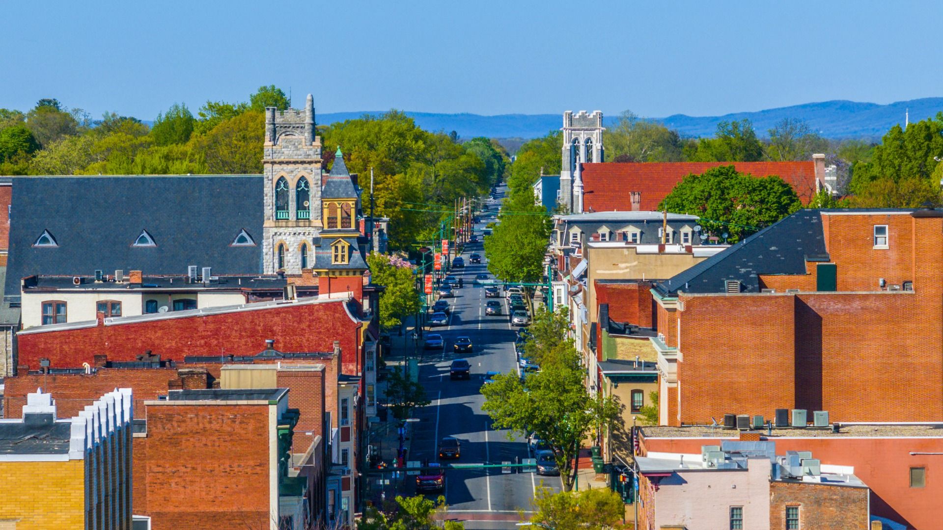 Western-facing views from Potomac Street in Downtown Hagerstown, MD